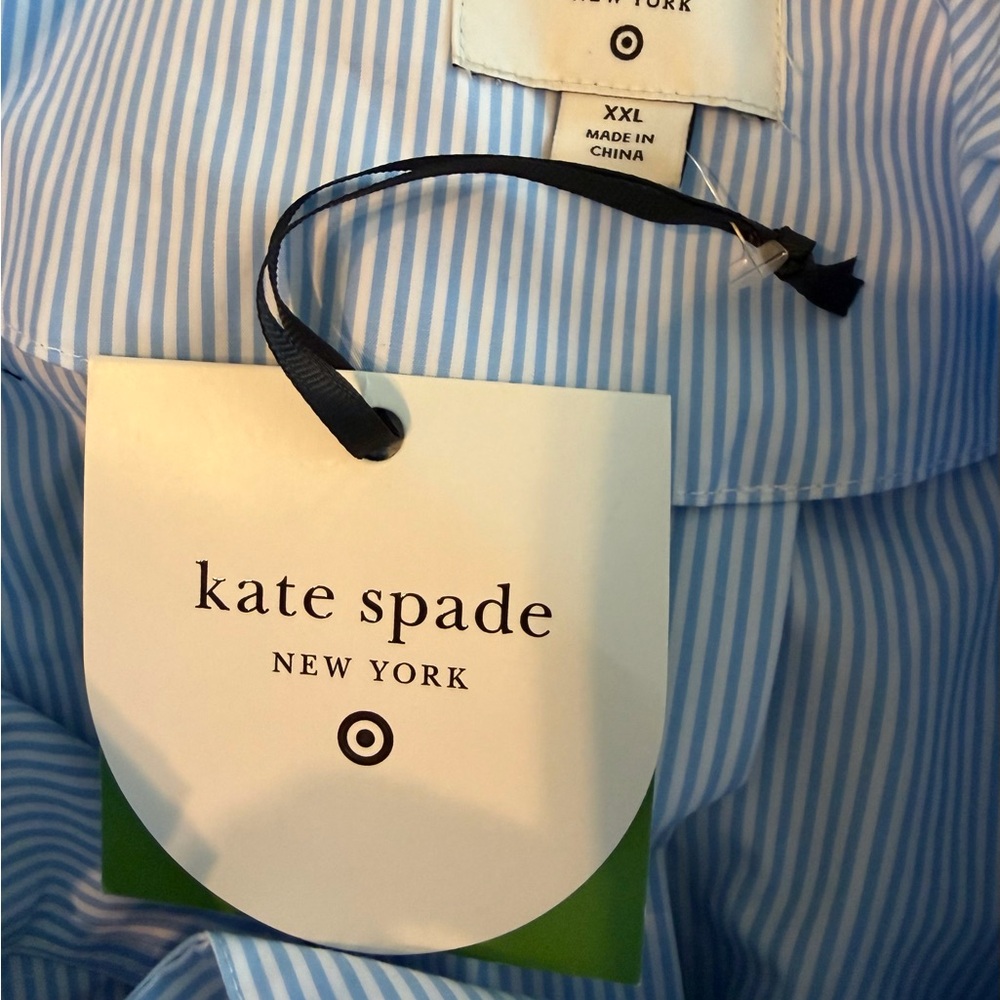Kate Spade x Target Stripe Puff Short Sleeve Blouse - Picture 5 of 7
